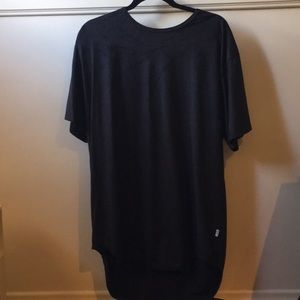 EPTM black suede short sleeve shirt / shirt dress